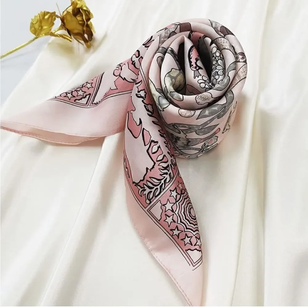 Pink Animals Silky Scarf